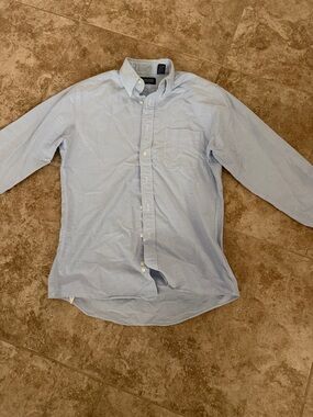 Lands' End Light Blue Button-Down Oxford Shirt